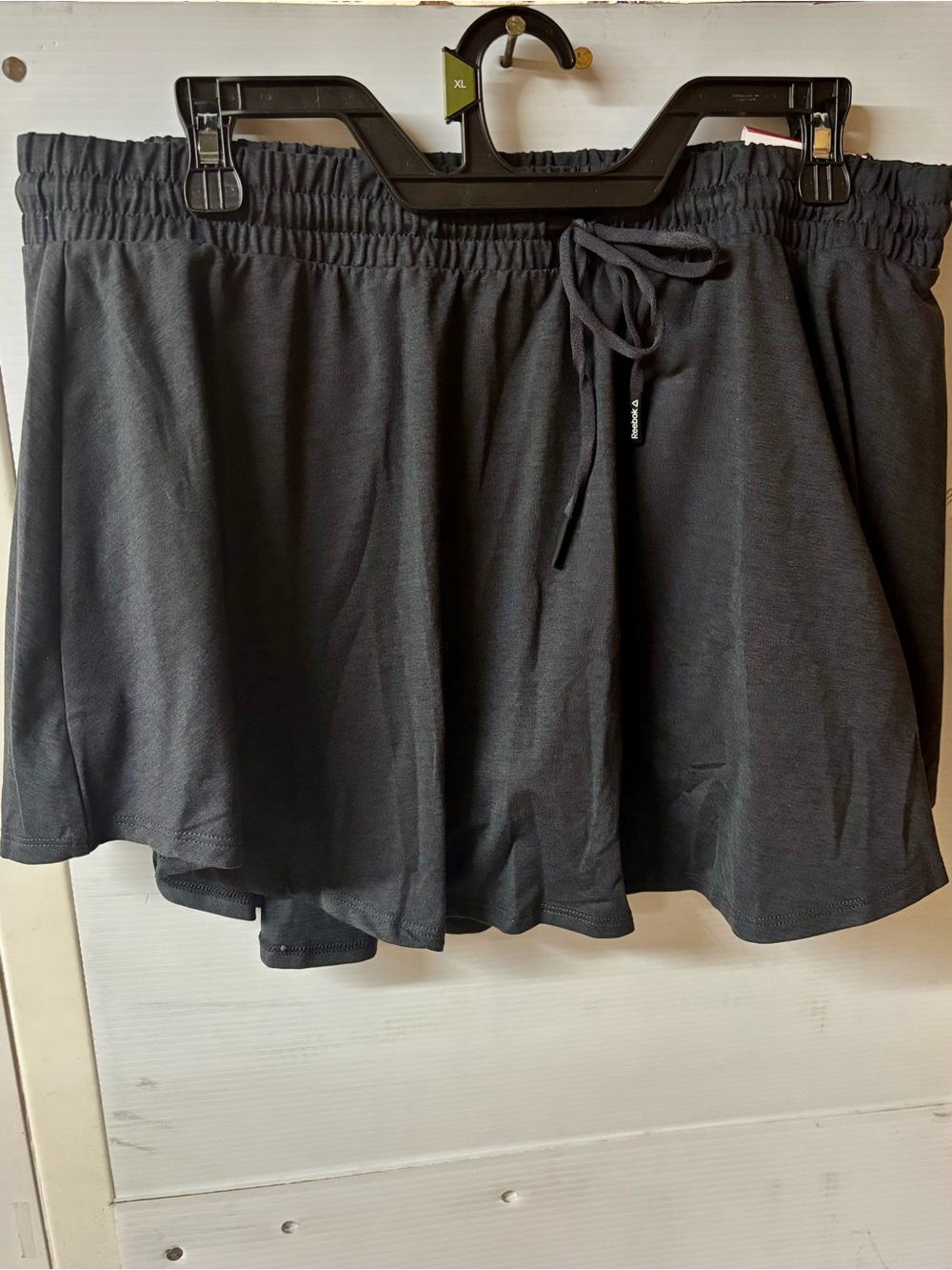 Reebok Black Elastic Waist Circle Skort with Drawstring- XL